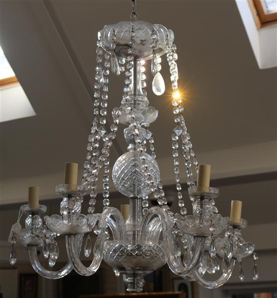 A six branch chandelier